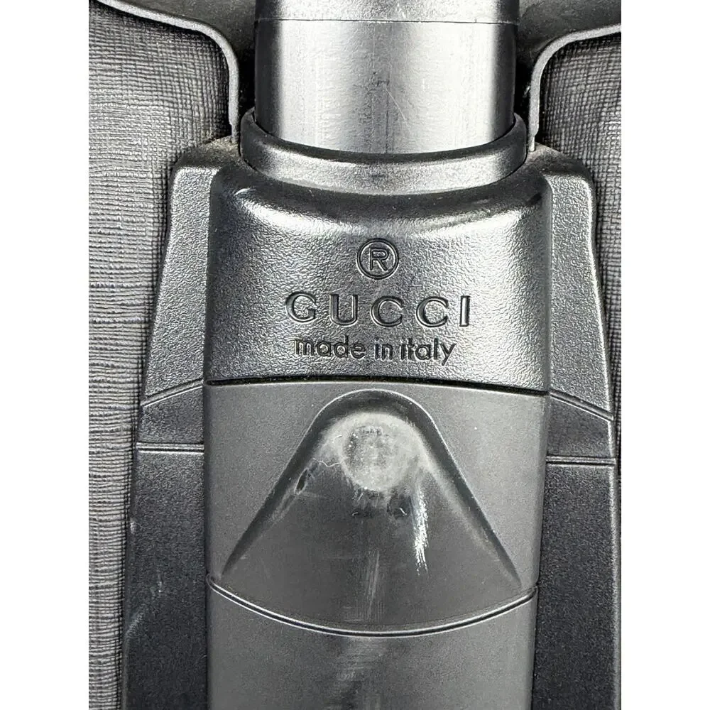 Gucci Interlocking G Hard Shell Rolling Carry-On Suitcase in Black